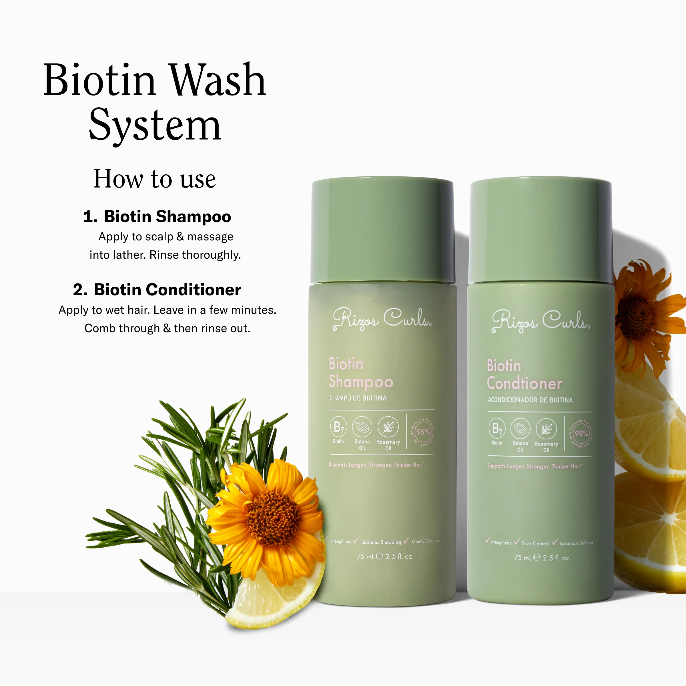 Travel Biotin Wash Bundle - Travel Size Biotin Shampoo & Conditioner - Image 3