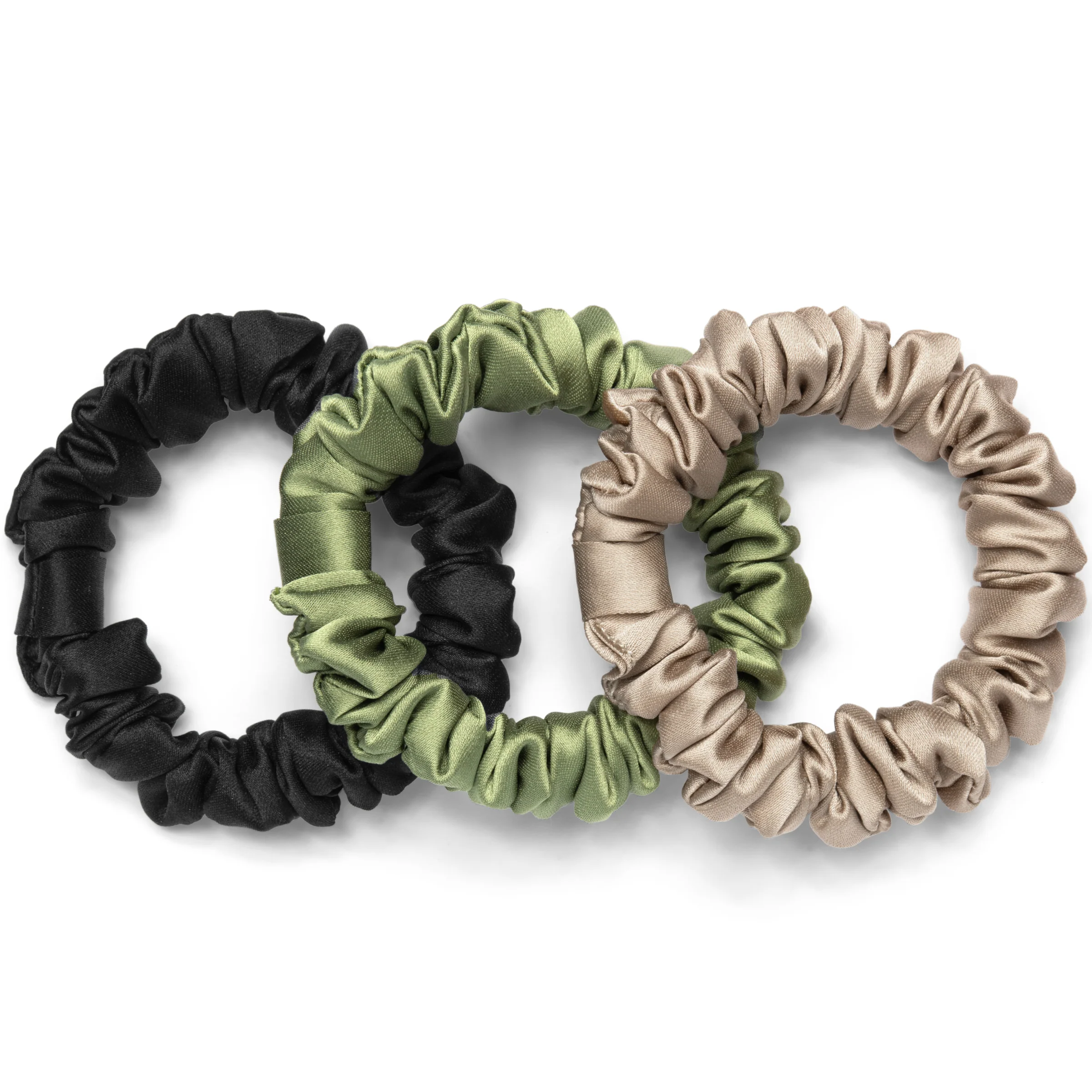 Vegan Silk Mini Scrunchies 3-Pack - Image 10