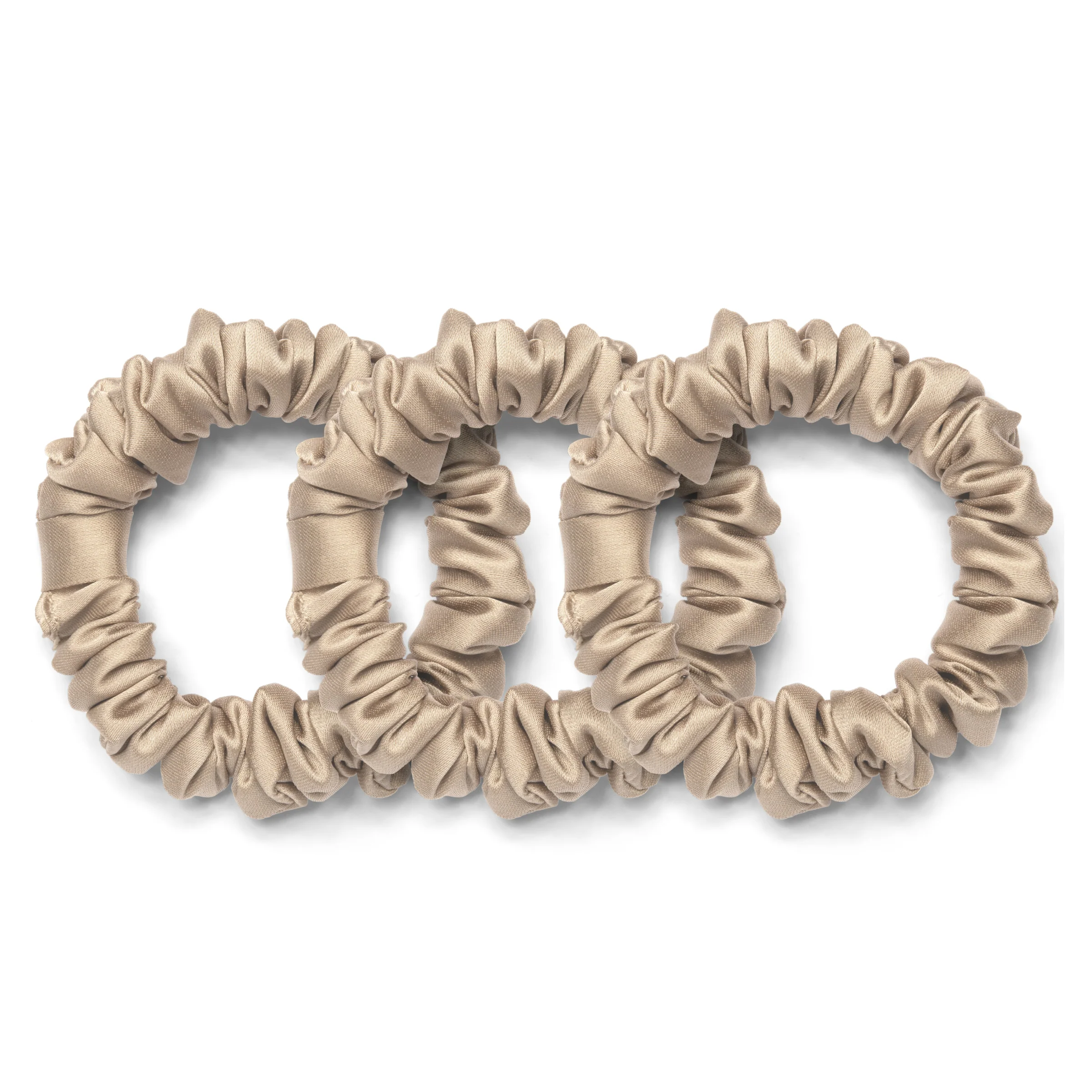Vegan Silk Mini Scrunchies 3-Pack - Image 4