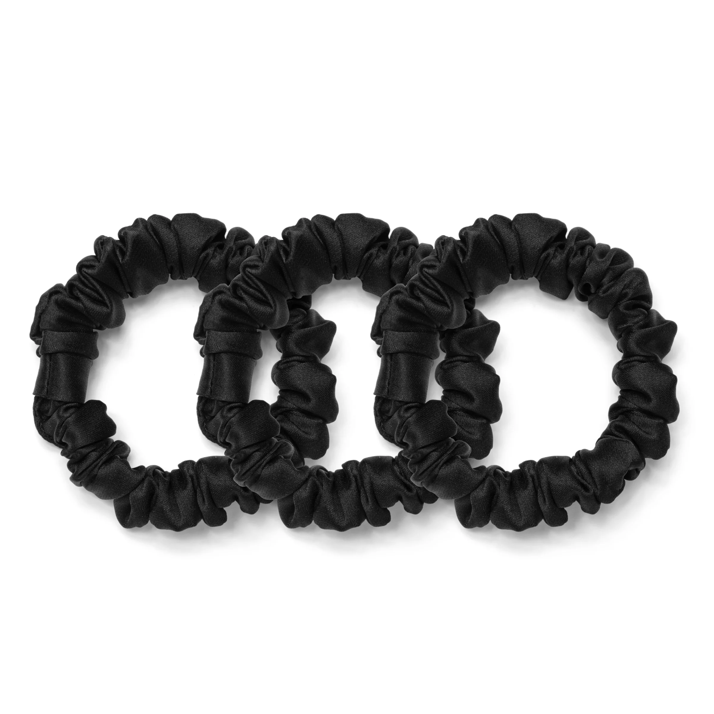 Vegan Silk Mini Scrunchies 3-Pack - Image 7